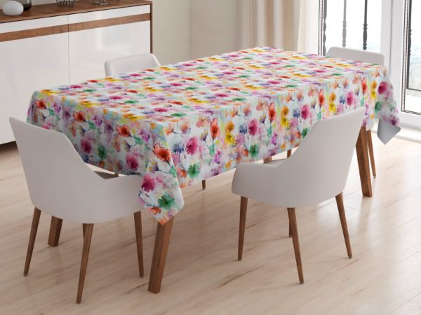 Mantel de Mesa Plastificado Impermeable Flores